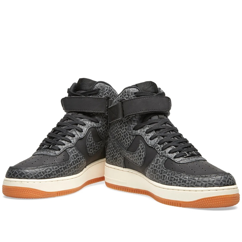 NWOT AUTHENTIC Womens Nike Air Force 1 High Croc Black Gum Shoes